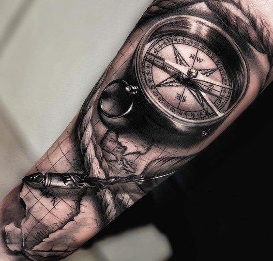 Compass Tattoos: Meaning, Design, and Best Placement Ideas - VeAn Tattoo