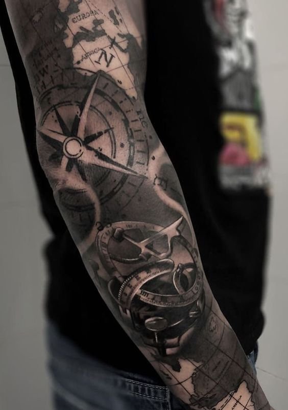 Compass Tattoos: Meaning, Design, and Best Placement Ideas - VeAn Tattoo