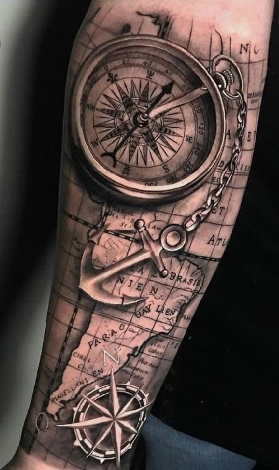 Compass Tattoos: Meaning, Design, and Best Placement Ideas - VeAn Tattoo