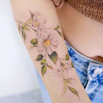daisy tattoo