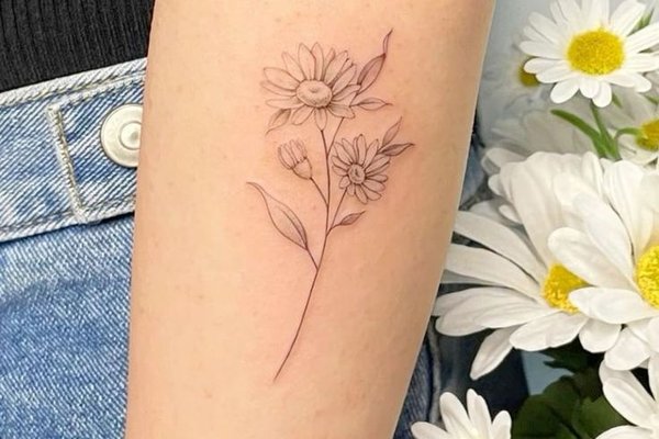 daisy tattoo