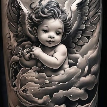 angel tattoo