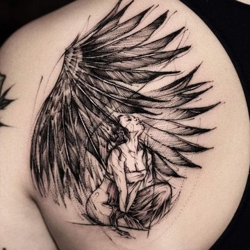 angel tattoo