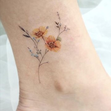 birth flower tattoos